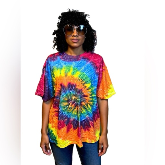 Adult Unisex Vibrant Tie-Dye Shirt 3-Piece Costume - Picture 3 of 3